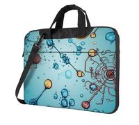 GDSHJKLW 14 Inch Laptop Shoulder Bag For Men Women,Waterproof Briefcase Messenger Bag Abstraction Biology Chemistry Laptop Sleeve Bag W/Strap Handle