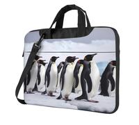 GDSHJKLW 14 Inch Laptop Shoulder Bag For Men Women,Waterproof Briefcase Messenger Bag Antarctica Penguins Laptop Sleeve Bag W/Strap Handle