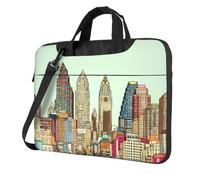 GDSHJKLW 14 Inch Laptop Shoulder Bag For Men Women,Waterproof Briefcase Messenger Bag Austin Texas Laptop Sleeve Bag W/Strap Handle