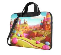 GDSHJKLW 14 Inch Laptop Shoulder Bag For Men Women,Waterproof Briefcase Messenger Bag Candy Beautiful Land Laptop Sleeve Bag W/Strap Handle