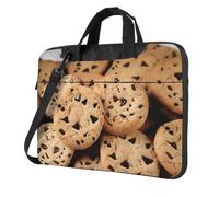 GDSHJKLW 14 Inch Laptop Shoulder Bag For Men Women,Waterproof Briefcase Messenger Bag Cookies Food Chocolate Chip Biscuits Laptop Sleeve Bag W/Strap Handle