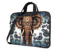 GDSHJKLW 14 Inch Laptop Shoulder Bag For Men Women,Waterproof Briefcase Messenger Bag Elephant Pattern Laptop Sleeve Bag W/Strap Handle