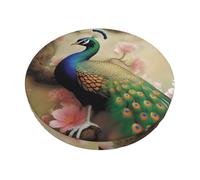 GDSHJKLW 14 Inch Round Bar Stool Seat Covers Oriental Peacock On Flower Tree Stool Covers Soft Memory Foam Stool Cushion Slipcover Non Slip Washable Bar Chair Cover for Dining Room Office Hotel