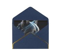 GDSHJKLW 3D Wolf Greeting Card with Blue Envelopes, 4x6 Thinking of You Cards Happy Birthday Wedding Invitation Blank Note Card for All Occasions