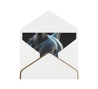 GDSHJKLW 3D Wolf Greeting Card with White Envelopes, 4x6 Thinking of You Cards Happy Birthday Wedding Invitation Blank Note Card for All Occasions