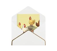 GDSHJKLW A Brood of Chickens Greeting Card with White Envelopes, 4x6 Thinking of You Cards Happy Birthday Wedding Invitation Blank Note Card for All Occasions