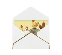 GDSHJKLW A Brood of Chickens Greeting Card with White Envelopes, 4x6 Thinking of You Cards Happy Birthday Wedding Invitation Blank Note Card for All Occasions
