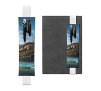 GDSHJKLW Abandoned Cruise Ship At Sea Elastic Band Pen Holder Detachable Pu Leather Pen Sleeve Pouch Journal Pencil Holder Pencil Case Office Supplies Gift For Hardcover Journals Notebooks Planners