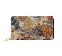 GDSHJKLW Abstract Granite Women Wallets Leather Zip Around Clutch Purses Waterproof Credit Card Holder With Phone Holder Ladies Travel Coin Purse