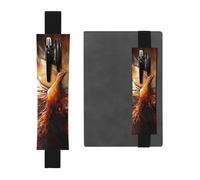GDSHJKLW Abstract Phoenix Elastic Band Pen Holder Detachable Pu Leather Pen Sleeve Pouch Journal Pencil Holder Pencil Case Office Supplies Gift For Hardcover Journals Notebooks Planners