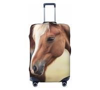 GDSHJKLW Adorable Horse Travel Luggage Cover Suitcase Protector Washable Elastic Suitcase Cover Anti-Scratch Luggage Protector Travel Suitcase Baggage Cover Fits 18-32 Inch Suitcase, Black, S
