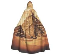 GDSHJKLW - Adult Hooded Cloak Classic Style Great Egyptian Pyramid Cloak Full Length Cloak Halloween Christmas Cosplay Costume for Men Women