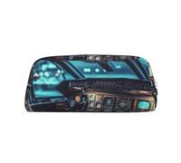 GDSHJKLW Airplane Cockpit1 (1)_看图王 Leather Pencil Case Large Capacity Pen Pouch,Zipper Makeup Bag For Women Men Travel Toiletry Bags Waterproof Cosmetic Bag Wide-Open Coin Pouch Purse, Gold, One