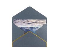 GDSHJKLW Alps Panorama Greeting Card with Black Envelopes, 4x6 Thinking of You Cards Happy Birthday Wedding Invitation Blank Note Card for All Occasions