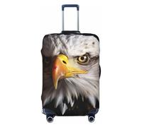 GDSHJKLW America Flag And Eagle Travel Luggage Cover Suitcase Protector Washable Elastic Suitcase Cover Anti-Scratch Luggage Protector Travel Suitcase Baggage Cover Fits 18-32 Inch Suitcase, Black, L