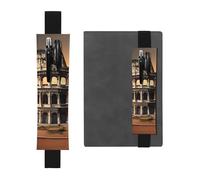 GDSHJKLW Ancient Colosseum Elastic Band Pen Holder Detachable Pu Leather Pen Sleeve Pouch Journal Pencil Holder Pencil Case Office Supplies Gift For Hardcover Journals Notebooks Planners