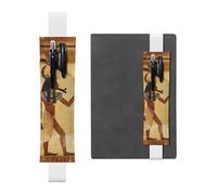 GDSHJKLW Ancient Egyptian Elastic Band Pen Holder Detachable Pu Leather Pen Sleeve Pouch Journal Pencil Holder Pencil Case Office Supplies Gift For Hardcover Journals Notebooks Planners