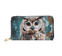 GDSHJKLW Animal Cute Owl Women Wallets Leather Zip Around Clutch Purses Waterproof Credit Card Holder With Phone Holder Ladies Travel Coin Purse