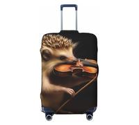 GDSHJKLW Animal Hedgehog Music Violin Travel Luggage Cover Suitcase Protector Washable Elastic Suitcase Cover Anti-Scratch Luggage Protector Travel Suitcase Baggage Cover Fits 18-32 Inch Suitcase
