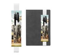 GDSHJKLW Animal Safari Elastic Band Pen Holder Detachable Pu Leather Pen Sleeve Pouch Journal Pencil Holder Pencil Case Office Supplies Gift For Hardcover Journals Notebooks Planners