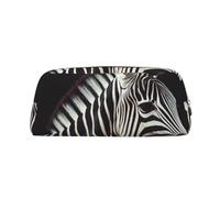GDSHJKLW Animal Zebra Leather Pencil Case Large Capacity Pen Pouch,Zipper Makeup Bag For Women Men Travel Toiletry Bags Waterproof Cosmetic Bag Wide-Open Coin Pouch Purse