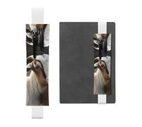 GDSHJKLW Animals Goat Elastic Band Pen Holder Detachable Pu Leather Pen Sleeve Pouch Journal Pencil Holder Pencil Case Office Supplies Gift For Hardcover Journals Notebooks Planners