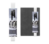 GDSHJKLW Antarctica Penguins Elastic Band Pen Holder Detachable Pu Leather Pen Sleeve Pouch Journal Pencil Holder Pencil Case Office Supplies Gift For Hardcover Journals Notebooks Planners