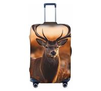 GDSHJKLW Antler Red Deer Travel Luggage Cover Suitcase Protector Washable Elastic Suitcase Cover Anti-Scratch Luggage Protector Travel Suitcase Baggage Cover Fits 18-32 Inch Suitcase, Black, XL