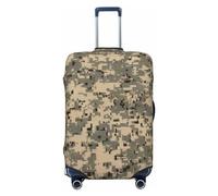 GDSHJKLW Army Digital Camouflage Travel Luggage Cover Suitcase Protector Washable Elastic Suitcase Cover Anti-Scratch Luggage Protector Travel Suitcase Baggage Cover Fits 18-32 Inch Suitcase, Black, L