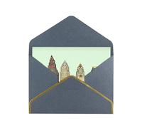 GDSHJKLW Austin Texas Greeting Card with Black Envelopes, 4x6 Thinking of You Cards Happy Birthday Wedding Invitation Blank Note Card for All Occasions