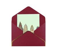 GDSHJKLW Austin Texas Greeting Card with Dark Red Envelopes, 4x6 Thinking of You Cards Happy Birthday Wedding Invitation Blank Note Card for All Occasions