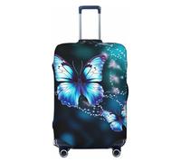 GDSHJKLW Beautiful Butterfly1 Travel Luggage Cover Suitcase Protector Washable Elastic Suitcase Cover Anti-Scratch Luggage Protector Travel Suitcase Baggage Cover Fits 18-32 Inch Suitcase, Black, S