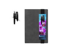 GDSHJKLW Beautiful Orchid Elastic Band Pen Holder Detachable Pu Leather Pen Sleeve Pouch Journal Pencil Holder Pencil Case Office Supplies Gift For Hardcover Journals Notebooks Planners