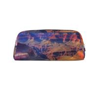 GDSHJKLW Beauty Grand Canyon Leather Pencil Case Large Capacity Pen Pouch,Zipper Makeup Bag For Women Men Travel Toiletry Bags Waterproof Cosmetic Bag Wide-Open Coin Pouch Purse