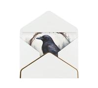 GDSHJKLW Black Crow Greeting Card with White Envelopes, 4x6 Thinking of You Cards Happy Birthday Wedding Invitation Blank Note Card for All Occasions