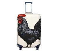 GDSHJKLW Black Rooster Travel Luggage Cover Suitcase Protector Washable Elastic Suitcase Cover Anti-Scratch Luggage Protector Travel Suitcase Baggage Cover Fits 18-32 Inch Suitcase, Black, S