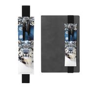 GDSHJKLW Blue Eyed Snow Leopard Elastic Band Pen Holder Detachable Pu Leather Pen Sleeve Pouch Journal Pencil Holder Pencil Case Office Supplies Gift For Hardcover Journals Notebooks Planners