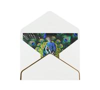 GDSHJKLW Blue Peacock Greeting Card with White Envelopes, 4x6 Thinking of You Cards Happy Birthday Wedding Invitation Blank Note Card for All Occasions