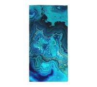 GDSHJKLW Bright Aqua Blue Turquoise Hand Towels Absorbent Decorative Bathroom Towel Soft Microfiber Face Towel Dish Kitchen Towels for Bathroom Kitchen Hotel Spa Bath Towels 13.8"X27.5"