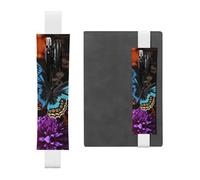 GDSHJKLW Butterfly On Beautiful Flower Elastic Band Pen Holder Detachable Pu Leather Pen Sleeve Pouch Journal Pencil Holder Pencil Case Office Supplies Gift For Hardcover Journals Notebooks Planners
