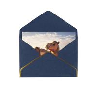 GDSHJKLW Camels Rest Desert Greeting Card with Blue Envelopes, 4x6 Thinking of You Cards Happy Birthday Wedding Invitation Blank Note Card for All Occasions