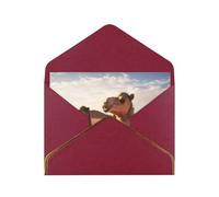 GDSHJKLW Camels Rest Desert Greeting Card with Dark Red Envelopes, 4x6 Thinking of You Cards Happy Birthday Wedding Invitation Blank Note Card for All Occasions