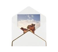 GDSHJKLW Camels Rest Desert Greeting Card with White Envelopes, 4x6 Thinking of You Cards Happy Birthday Wedding Invitation Blank Note Card for All Occasions
