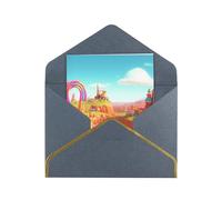 GDSHJKLW candy Beautiful land Greeting Card with Black Envelopes, 4x6 Thinking of You Cards Happy Birthday Wedding Invitation Blank Note Card for All Occasions