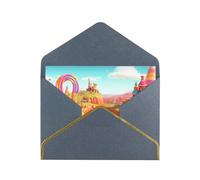 GDSHJKLW candy Beautiful land Greeting Card with Black Envelopes, 4x6 Thinking of You Cards Happy Birthday Wedding Invitation Blank Note Card for All Occasions