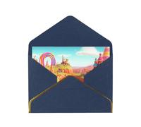 GDSHJKLW candy Beautiful land Greeting Card with Blue Envelopes, 4x6 Thinking of You Cards Happy Birthday Wedding Invitation Blank Note Card for All Occasions
