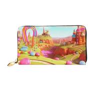 GDSHJKLW Candy Beautiful Land Women Wallets Leather Zip Around Clutch Purses Waterproof Credit Card Holder With Phone Holder Ladies Travel Coin Purse