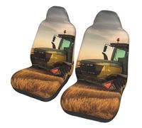 GDSHJKLW Car Front Seat Covers Set of 2, Elastic Breathable Car Front Seat Protector Soft Comfy Vehicle Seats Cushion Cover Farm Tractor Harvest Car Accessories Universal for Most SUV Sedan Truck