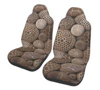 GDSHJKLW Car Front Seat Covers Set of 2, Elastic Breathable Car Front Seat Protector Soft Comfy Vehicle Seats Cushion Cover Petoskey Stone1 Car Accessories Universal for Most SUV Sedan Truck