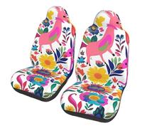GDSHJKLW Car Front Seat Covers Set of 2, Elastic Breathable Car Front Seat Protector Soft Comfy Vehicle Seats Cushion Cover Mexican Otomi Animals Car Accessories Universal for Most SUV Sedan Truck